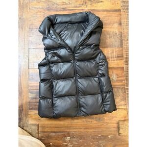 UNIQLO puffer Vest M Black Women's Hoodie With Pockets